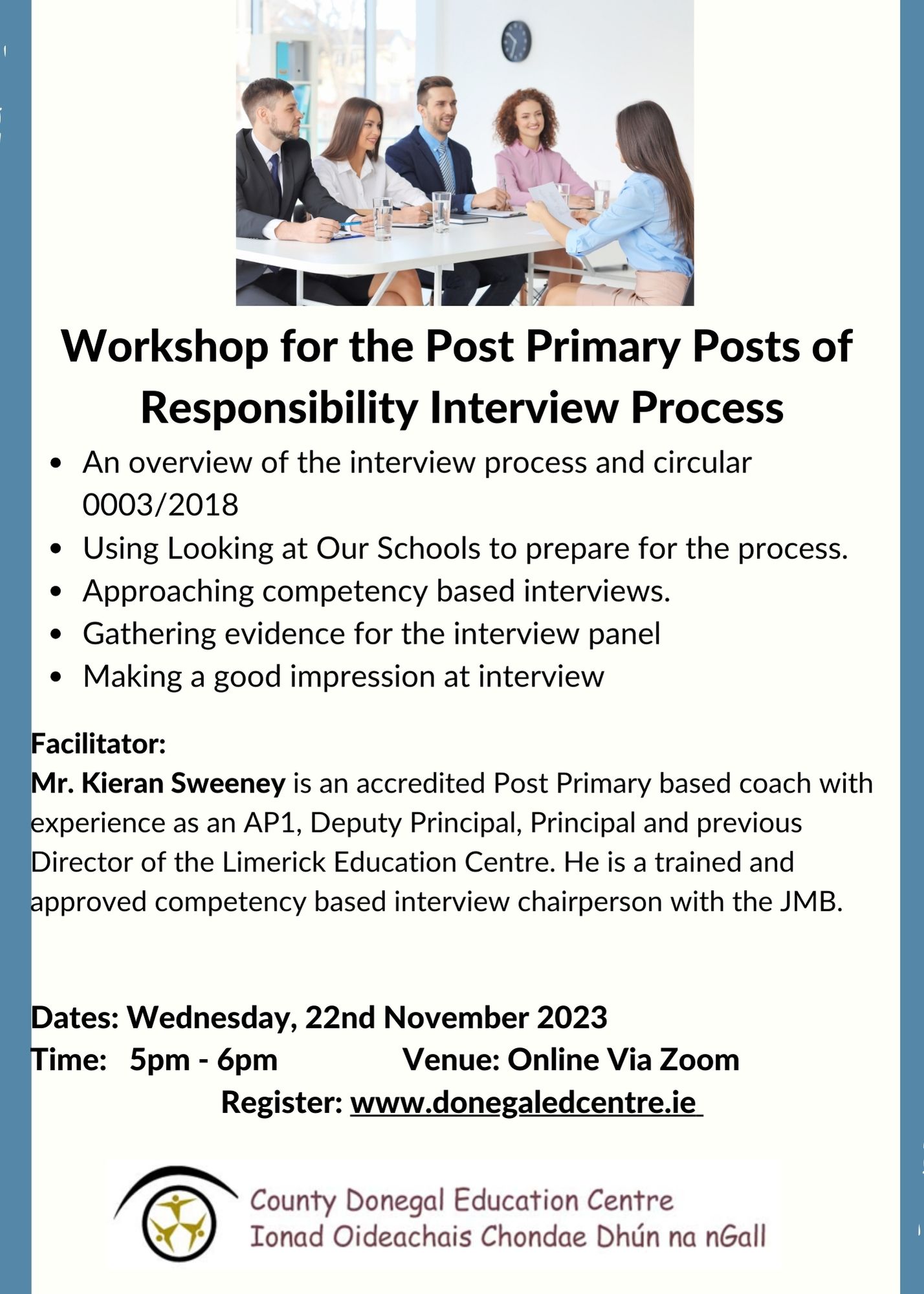 for the Post Primary Posts of Responsibility Interview Process