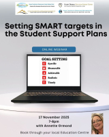 Setting SMART targets in the Student Support Plans