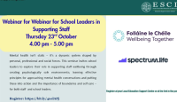 Webinar for School Leaders in Supporting Staff - Wellbeing Together (ESCI & Spectrum.Life)