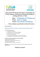Information Workshop on Making Referrals to Tusla for Schools