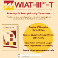 Using the WIAT-III (UK edition) in schools - Face to Face Training